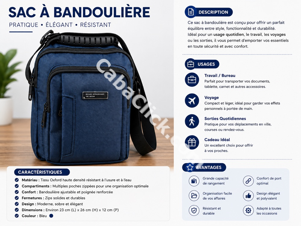 Sac Bandoulière et Sac à Main AOTIAN Bleu